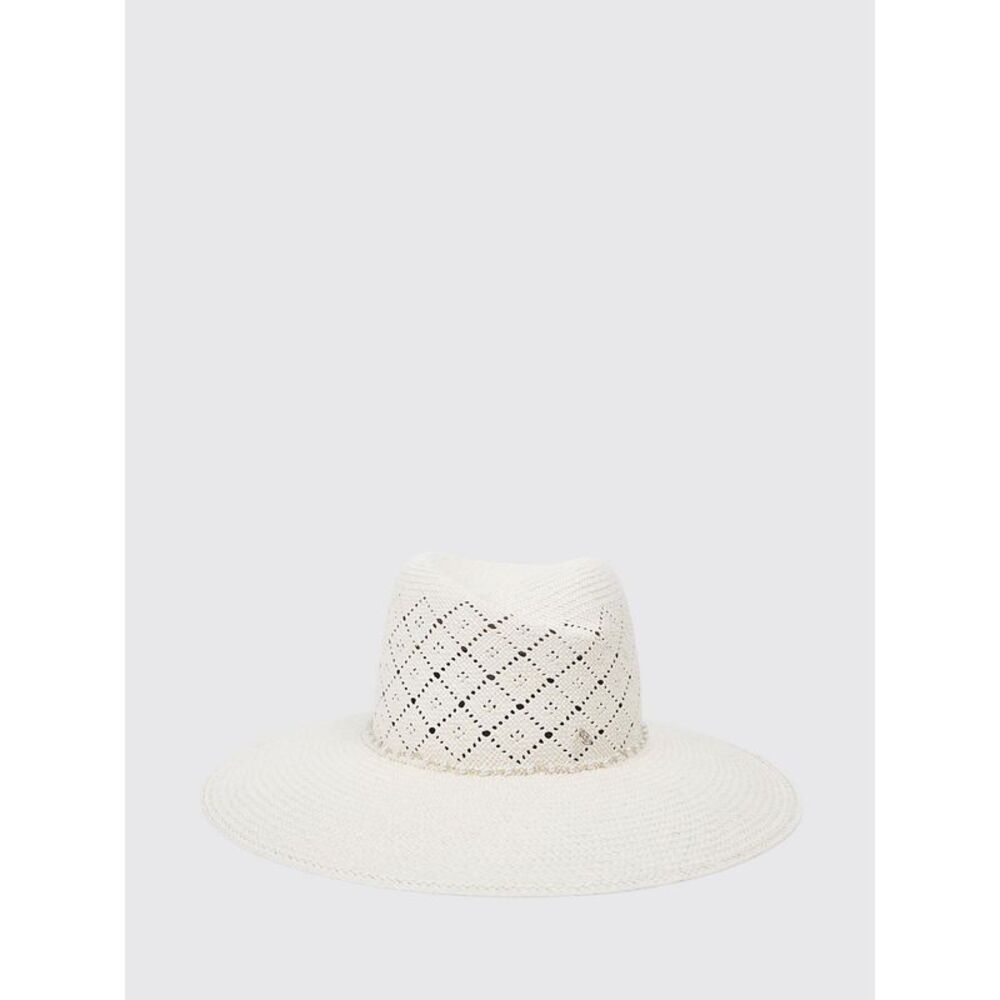 Maison Michel Virginie Wide-Brim Straw Hat With Pearl Embellishment